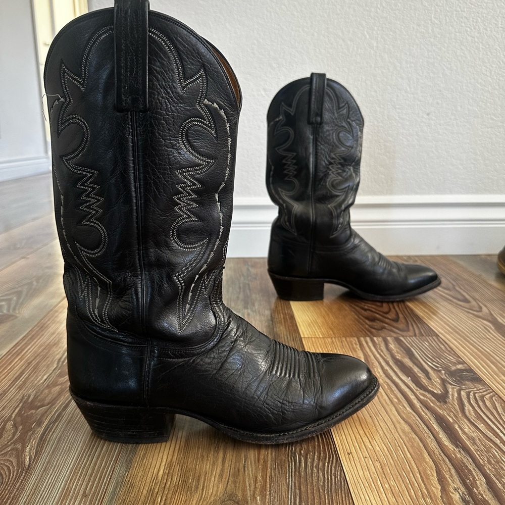 Lucchese 2000 Cowboy Leather Cowboy Boots Size 8.5